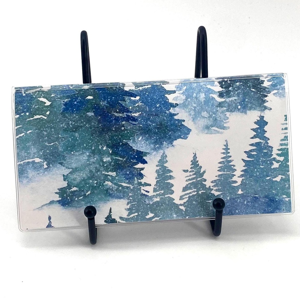 New Checkbook Cover Wallet Vinyl Check Register Protector - Alpine Forest